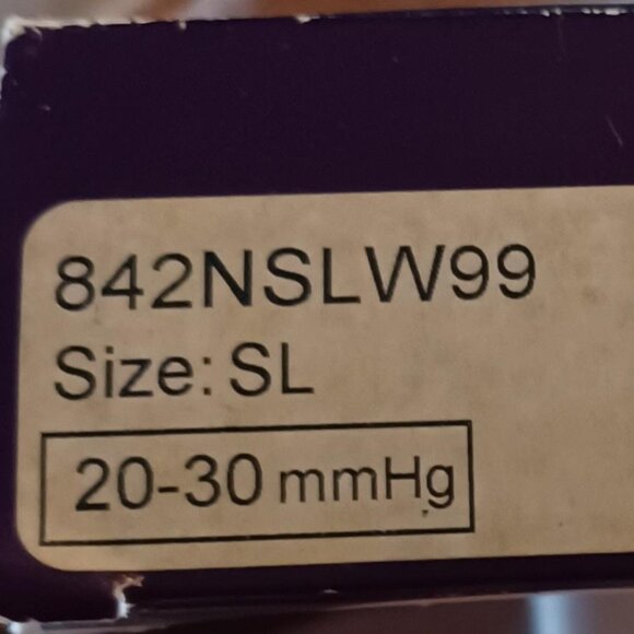 NIB Sigvaris Soft Opaque Compression 842 Black Thigh High - Picture 5 of 6